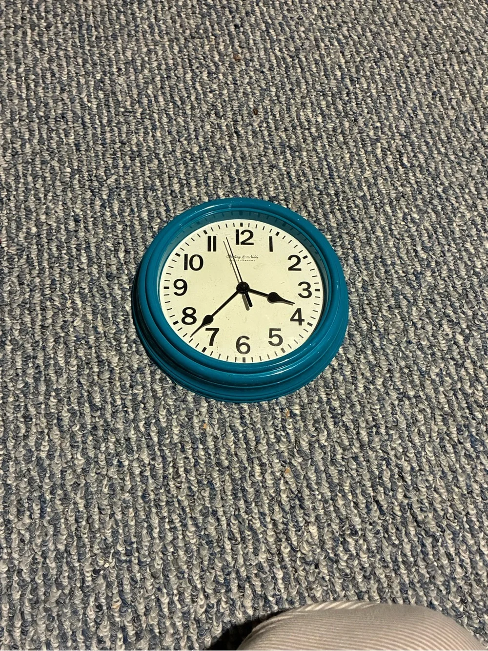 Teal Wall Clock - Classic Round Home Wall Decor
